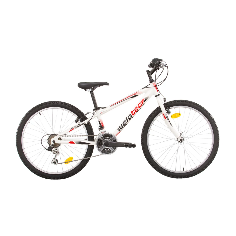 VELOTEC TEMPO 24"  FEHÉR/PIROS