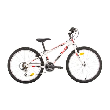VELOTEC TEMPO 24"  FEHÉR/PIROS